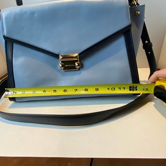 Michael Kors Whitney Blue Leather Handbag - Picture 12 of 16